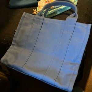 Stylish Blue Canvas Tote Bag